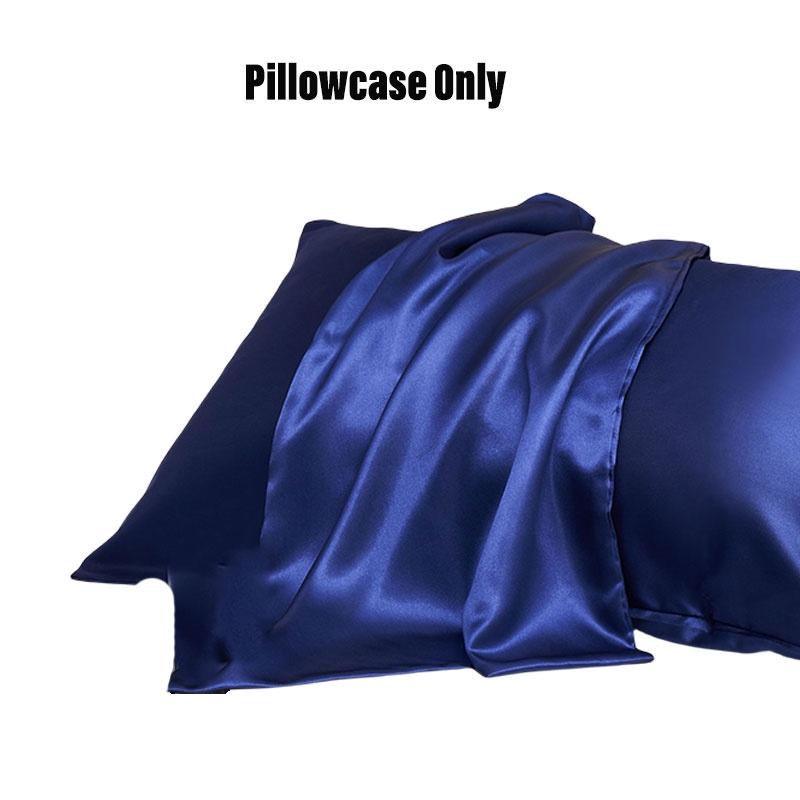 Luxurious Silk-like Pillowcase For Double Bed Soft Pillow Cover Polyester Fiber Fabric Simplicity Design 51*137cm/20*54in