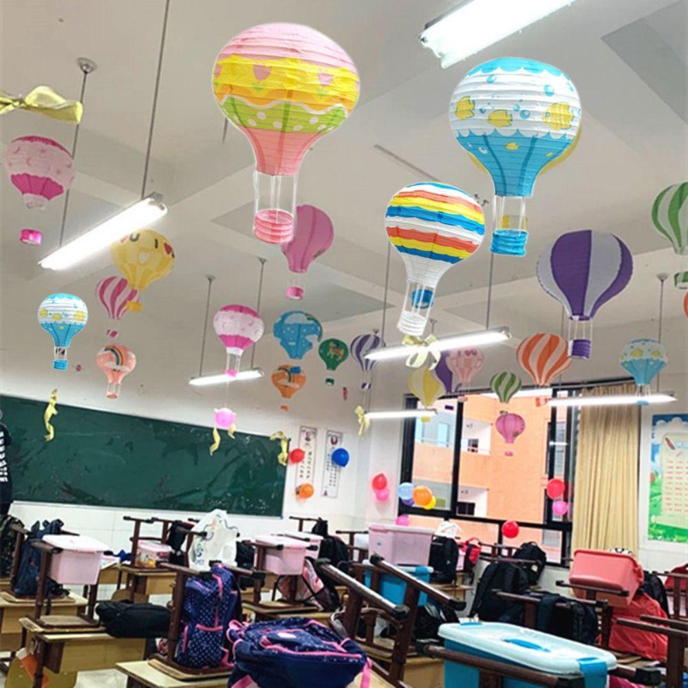 DIY Hot Air Balloon Lantern Hanging Festival Lantern Paper Lantern  for Mid- Autumn Festival