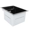 G1/2in Thread Stainless Steel Concealed Single Bowl Sink with Water Faucet for Kitchen Balcony