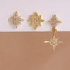 3PCS French Design Stainless Steel Zircon Star Stud Earrings Set For Women Helix Tragus Star Earring Cartilage Piercing Jewelry