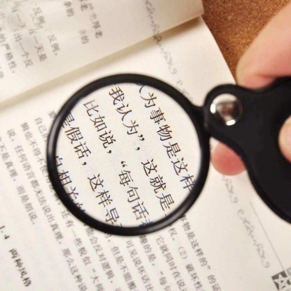 Leather Protective Case Small Magnifying Glasses Handheld Folding Magnifying Magnify Glass  Reading
