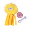 Hanging Fluffy Octopus Cat Toy Interactive Self Play Cat Teaser with Bell Soft Plush Octopus Toy with Elastic String for Indoor Kitten Chasing Playing