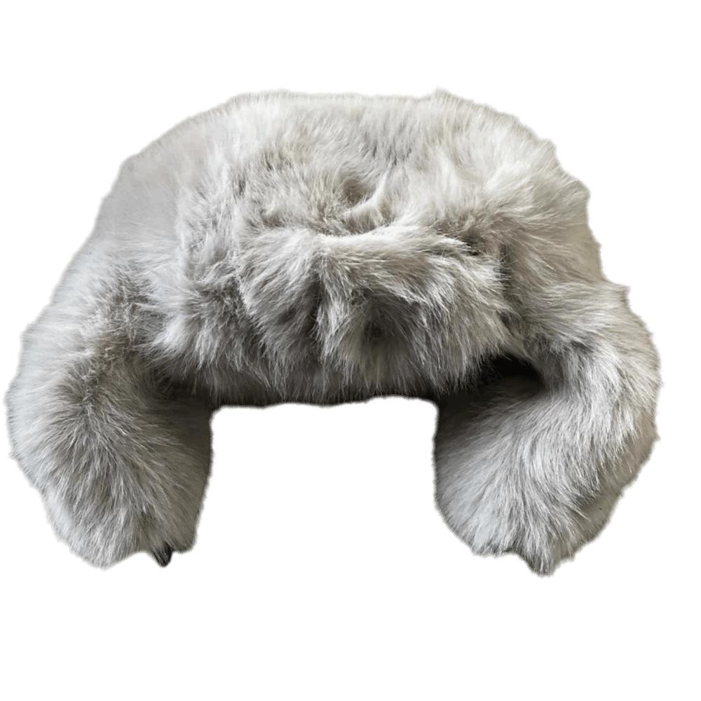 Thickened Plush Lei Feng Hat Solid Color Earflap Cap Fashion Skiing Pilot Hat Women серый