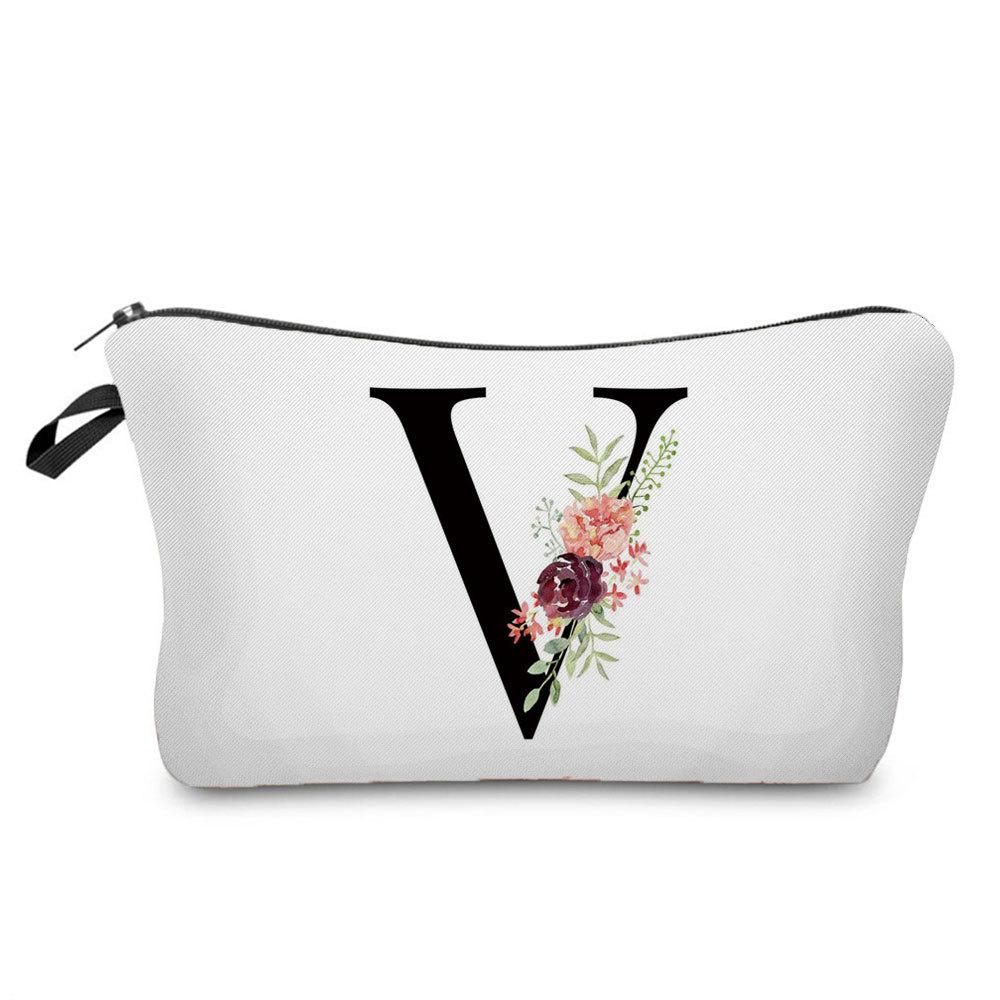 Women Letter Print Cosmetic Bag Toiletries Organize Travel Storage Case  6423 KTB