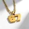 Men's Stainless Steel/1 Necklace with Number 67 Design/Casual and High-end Style/Suitable for Daily Wear, Gatherings, Holidays, and Parties