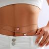Sweet and Cool O-chain Body Chain, Creative Spice Girl Wind Small Butterfly Fringed Double Waist Chain