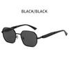 2026 Men Metal Polygonal Irregular Sunglasses, UV400 Classic Driving Shades, Sunscreen Eyewear for Outdoor Selfie