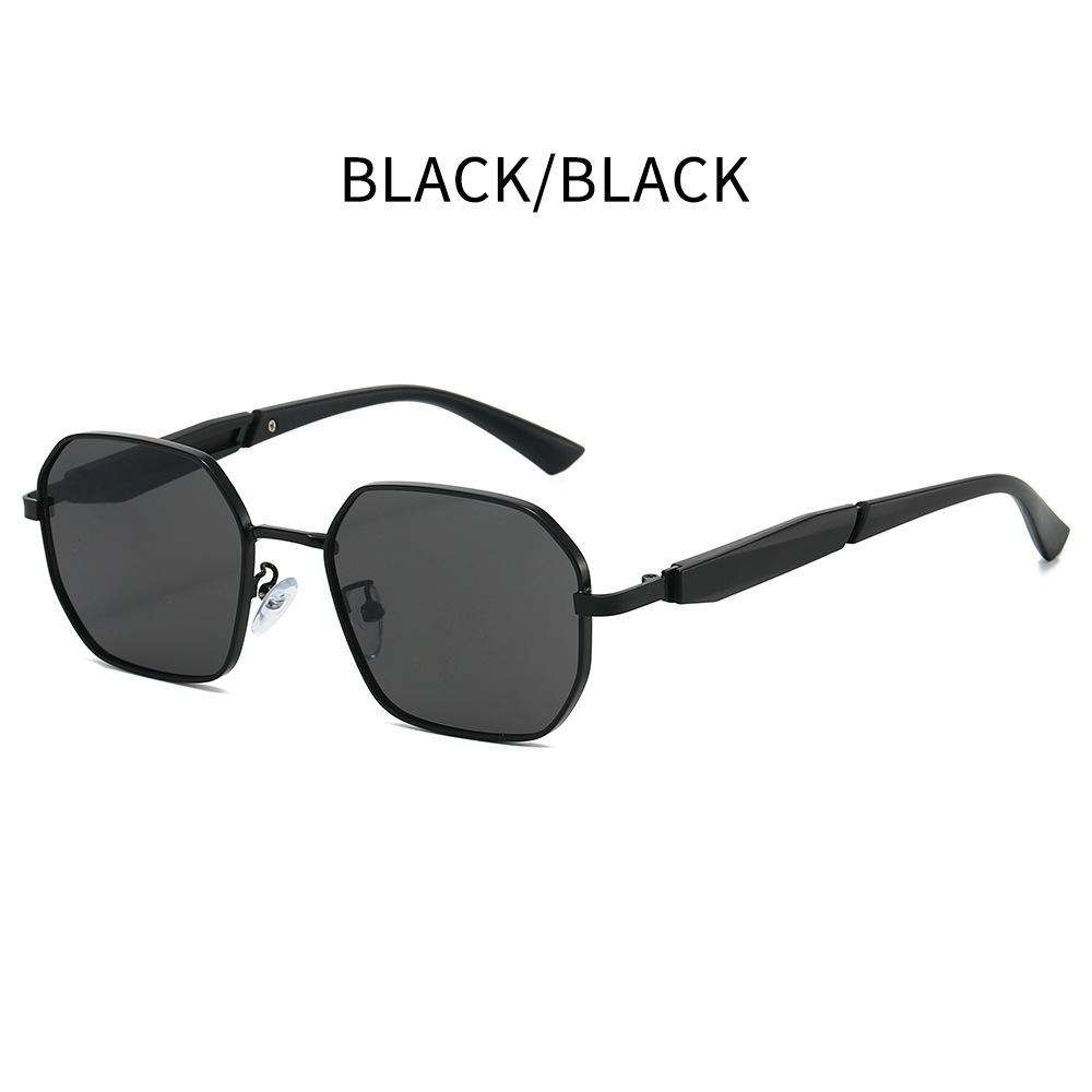 2026 Men Metal Polygonal Irregular Sunglasses, UV400 Classic Driving Shades, Sunscreen Eyewear for Outdoor Selfie