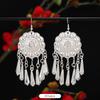 Miao Yin earrings retro exotic niche design long fringed earrings medium earrings women