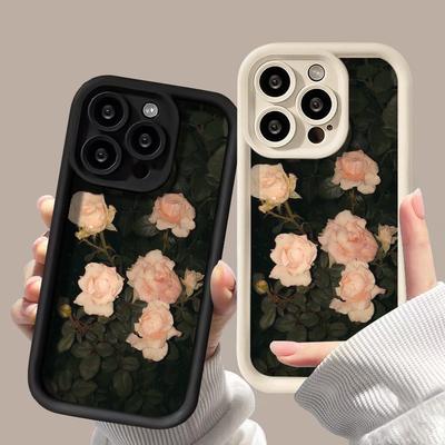Silicone Flower Phone Case For iPhone 16 Pro Max Funda iPhone 15 11 13 14 12 XS X XR 7 8 Plus SE 16promax 15promax Cover Carcasa