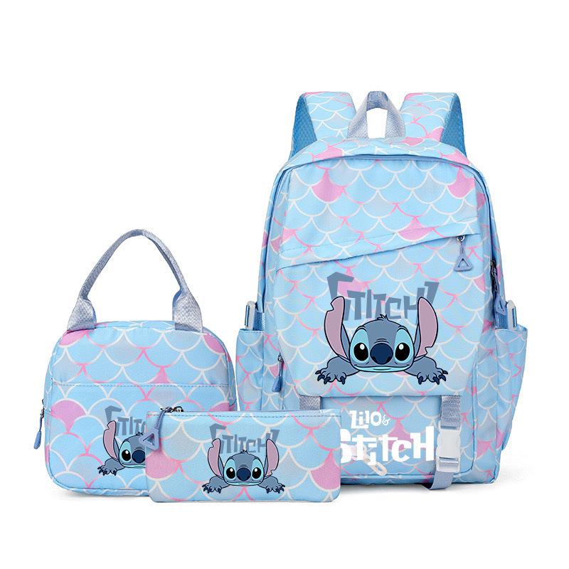 Student Three-Piece Schoolbag Large-Capacity Backpack