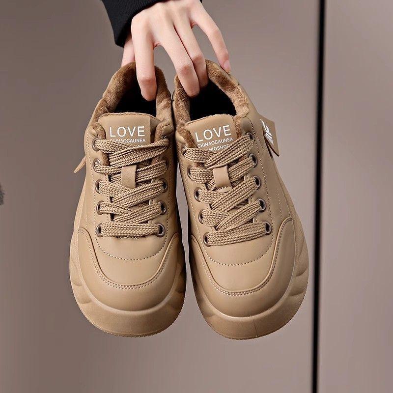 Fashion Shoes Woman 2024 Round Toe Platform Autumn Casual Female Sneakers Shallow Mouth New Creepers Small Fall Sports Winter