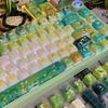 120 Keys Tea Aroma Keycaps 5 Sides Dye Sublimation PBT Keycaps MOA Profile for Cherry Gateron MX Switches Mechanical Keyboard