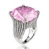 Luxury Red Women'S Ring, Geometric Domineering Ring, Generous Jewelry For Women