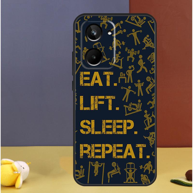 Gym Fitness Bodybuilding For Realme GT7 Pro GT6 C61 C67 C63 C71 C55 C51 C65 C53 C75 10 11 12 13 14 15 Pro Plus Case