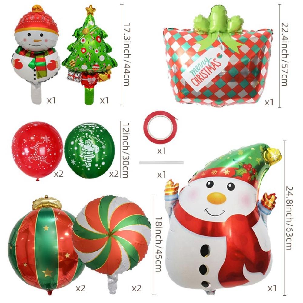 Party Props Christmas Balloon DIY Inflatable Balloon Fashion Xmas Foil Balloons  Holiday Party