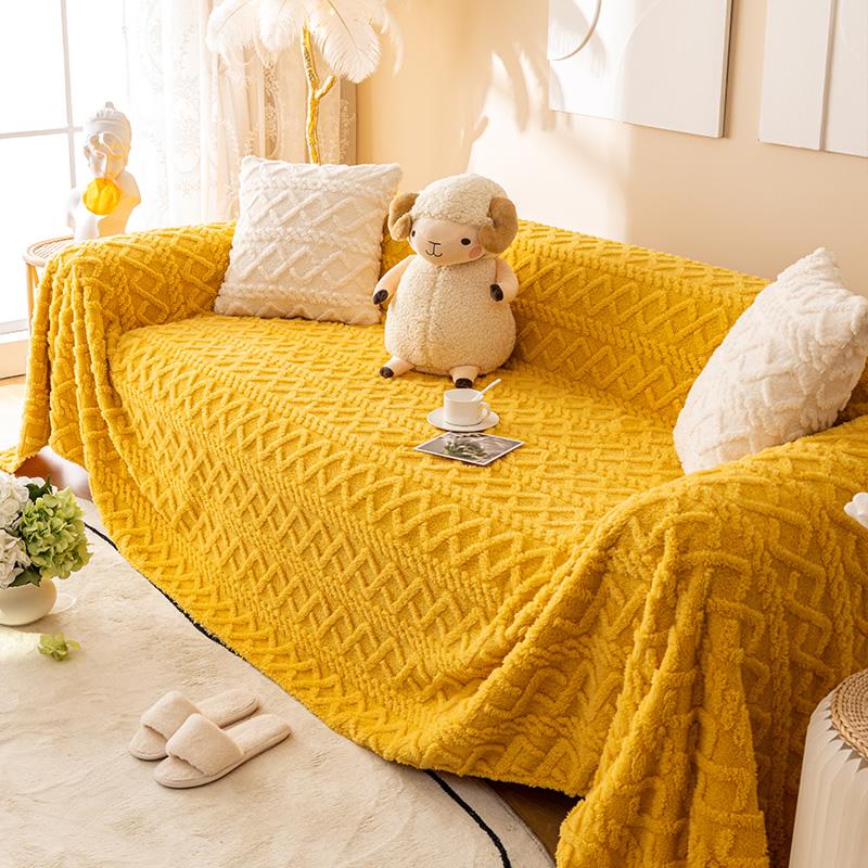 Winter Plush Sofa Cover Cloth Non-slip New Sofa Towel Lazy All-inclusive Universal Sofa Full Cover Blanket