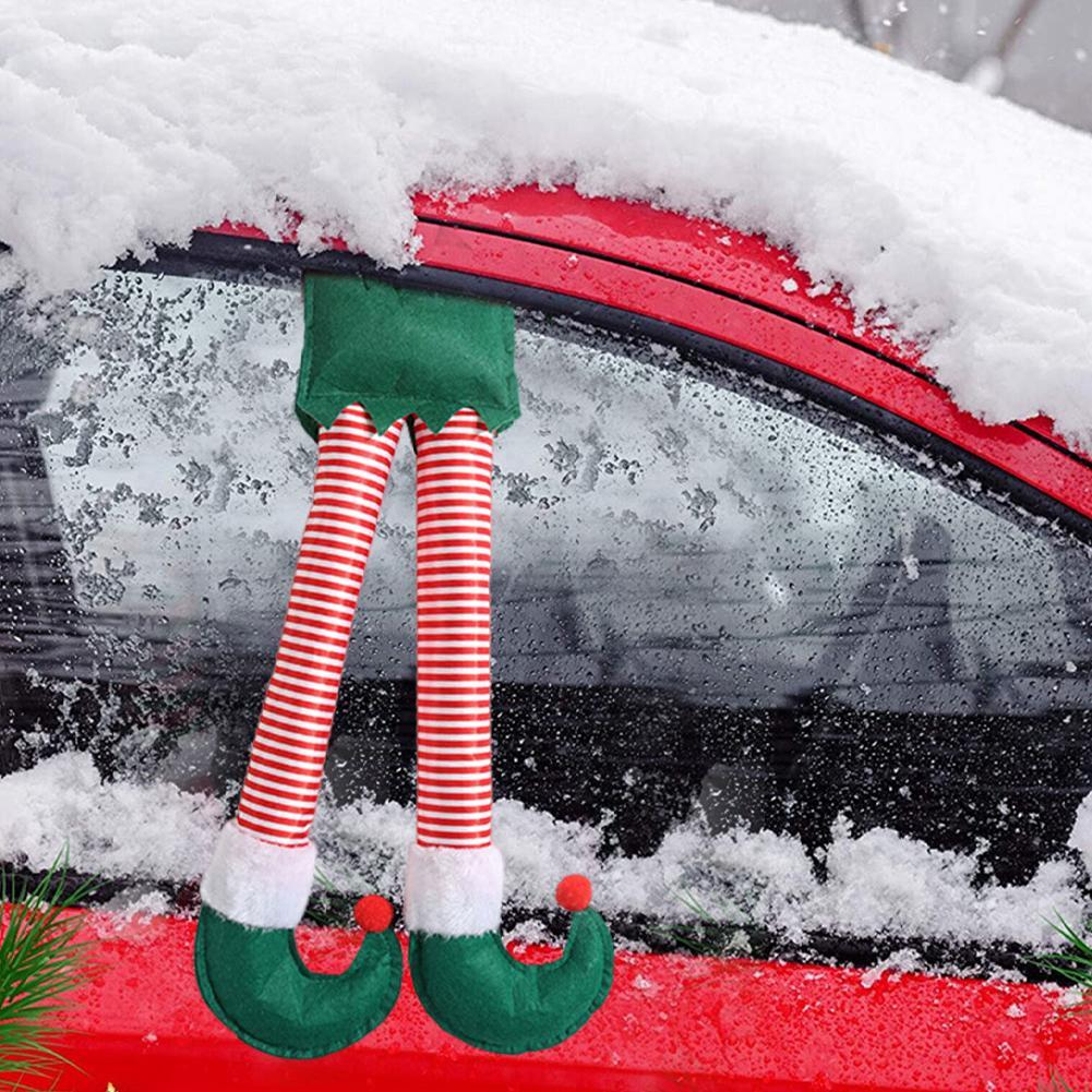 Christmas Elf Foot Clip Leg Decoration Hanging Tree Ornament Christmas Elf Foot Clip Leg Decor Car Door Decorations Ornaments