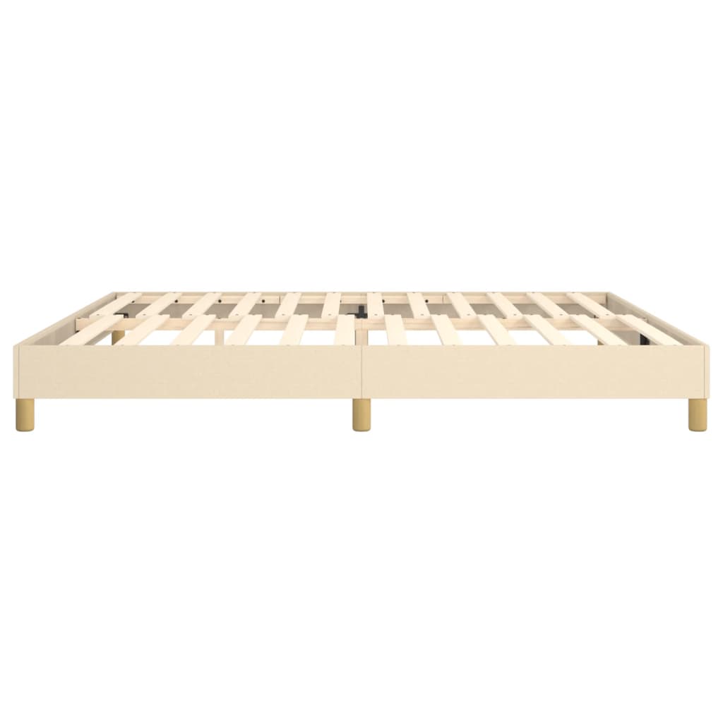 Vidaxl Bed Frame Without Mattress, Cream, 200X200 Cm, Upholstered