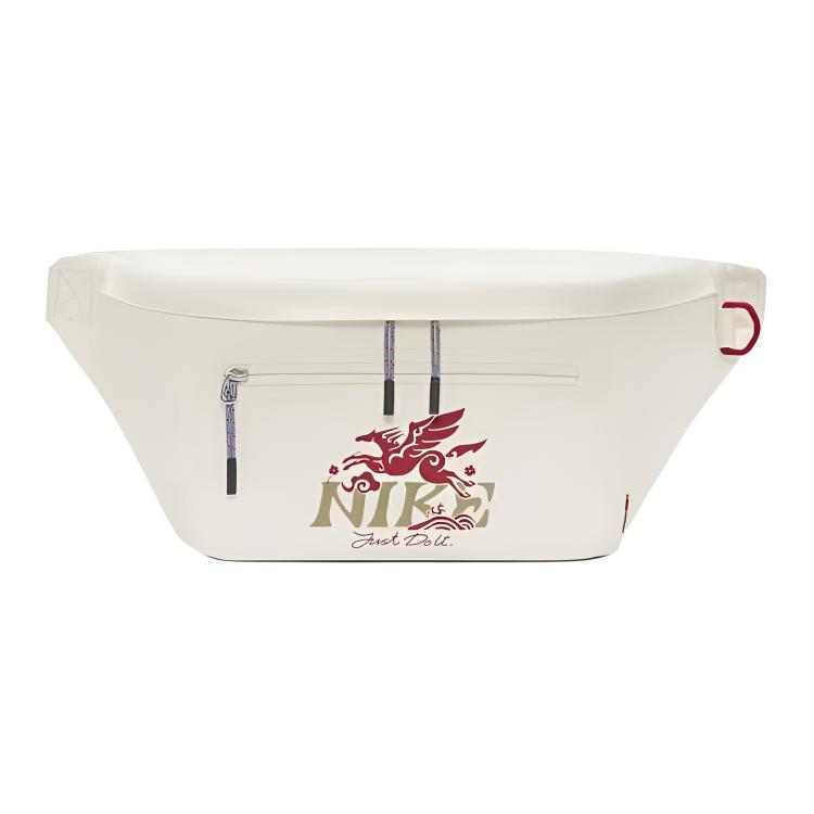 Nike Year Of The Horse  Unleashed  Series External Zipper Pocket Polyester Waist Bag Unisex Waist Bag White IQ0978-133 White