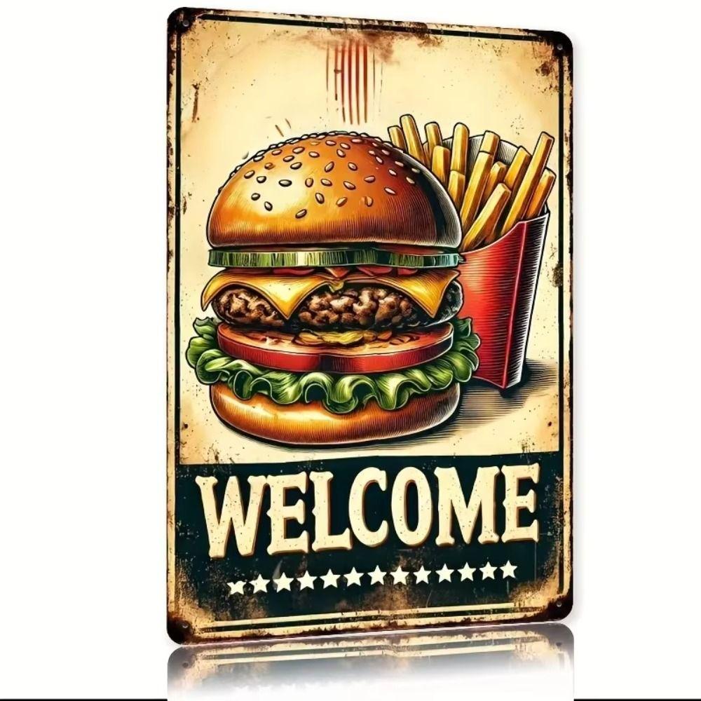 Vintage Metal Tin Sign Wall Art Home Decor Iron Painting 20x30cm