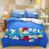 Smurfs Season Anime, Home Bedroom Comforte Nordic Polyester Material, Suitable for Children and Adults, 3-piece Set