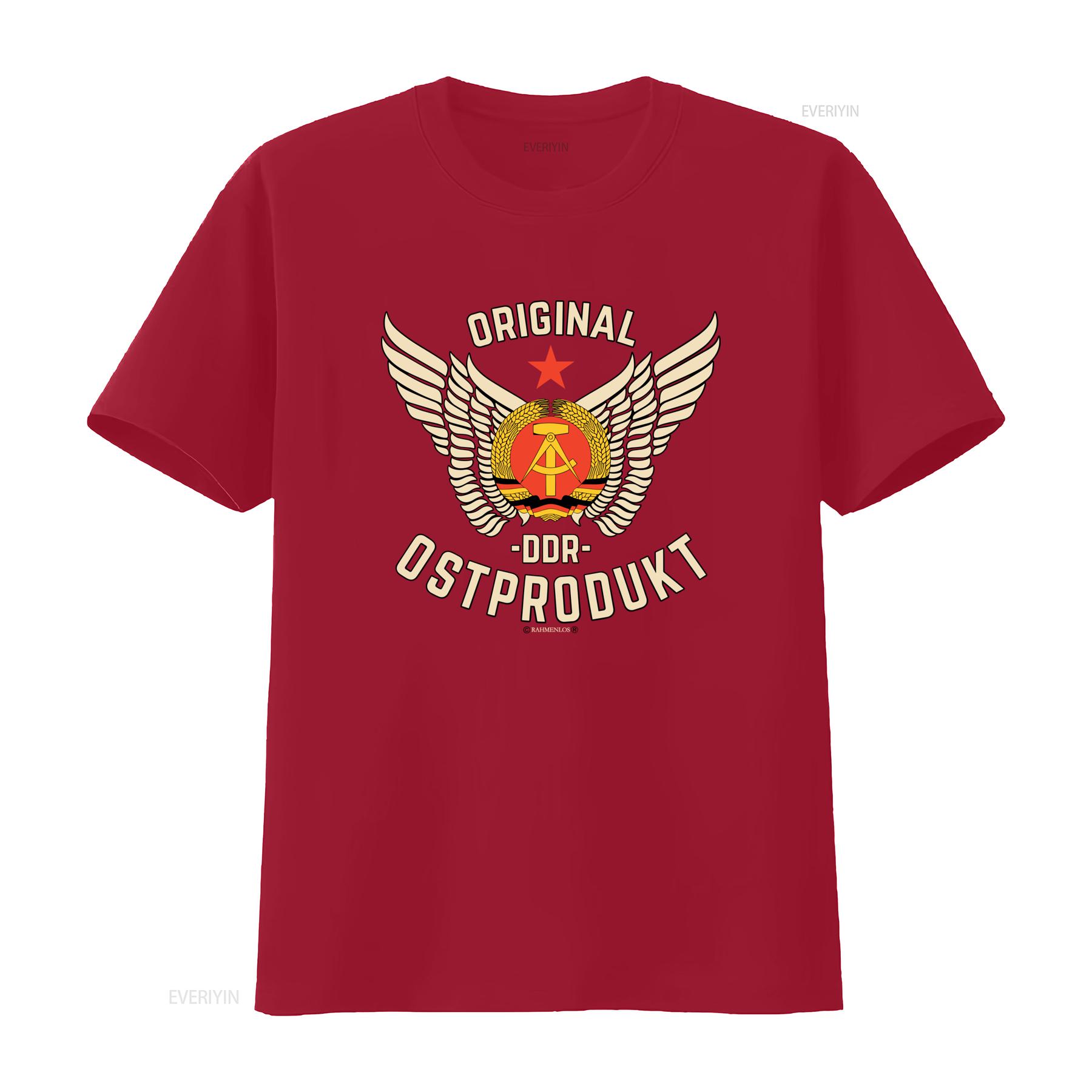 

Мужская оригинальная футболка DDR East Product с дизайном крыльев и звезды. Забавная уникальная идея. Винтажная. Слегка вымытая. Хорошо дышащая. S