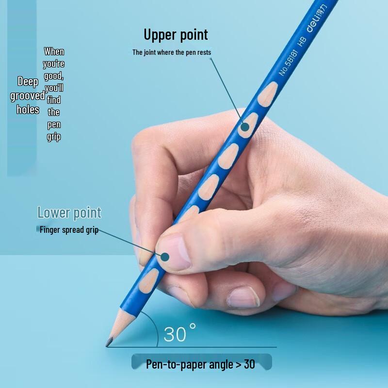 Deli Ergonomic Triangular HB Pencils
