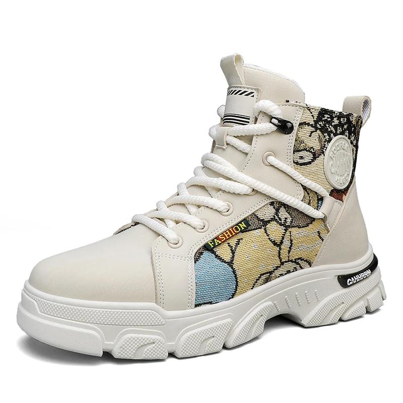 

Мужские высокие ботинки из качественной замши, мужские ботинки, теплые ботильоны, мужская новая зимняя рабочая обувь для активного отдыха, ботинки для ходьбы 39