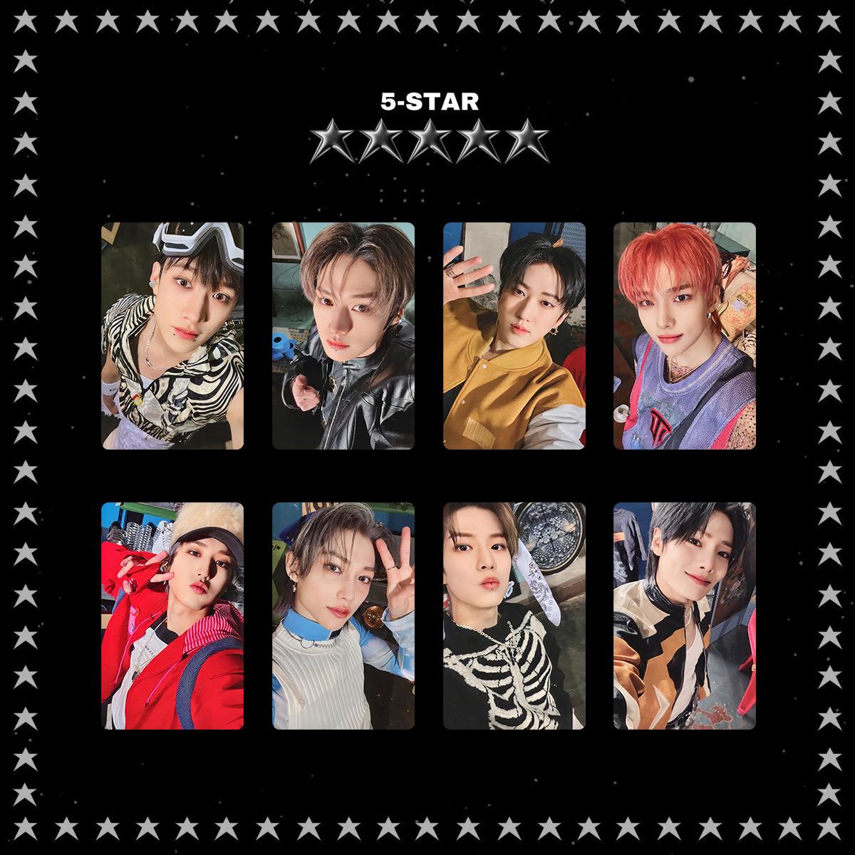 Stray Kids Skzoo Skz 5-Star Ot8 Album Photocards Collectible Idol Lomo Cards For Fans Collection And Desktop Display Decoration Kid Friendly