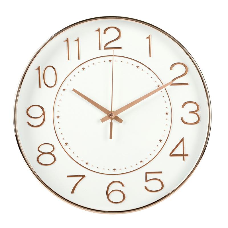 8-inch 20CM Core Clock Wall Clock Living Room Creative Clock Wall Watch Simple Home Silent Quartz Clock