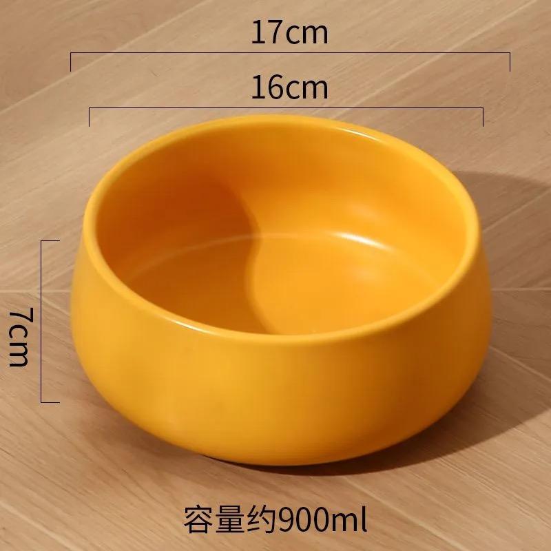 Buddha Series Ceramic Water Bowl for Cat And Dog, Overturn Proof Diagonal Anti Slip Large Capacity Tableware, Pet Supplies , 1Pc