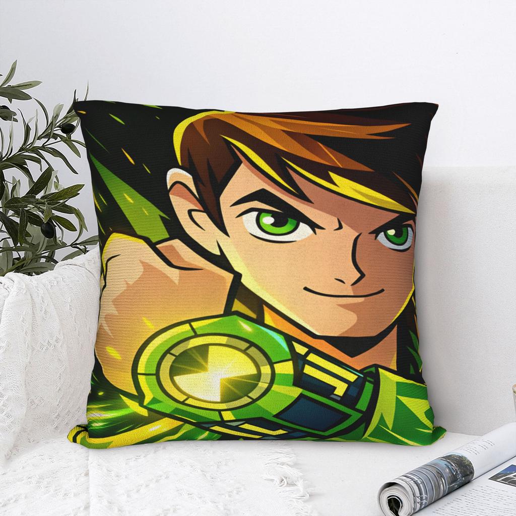 Pillow Case Ben 10 Cartoon Soft Pillow Cover For Sofa Couch Bed Living Room Kawaii Pillowcases