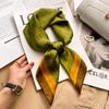 French Retro Silk Women's Square Scarf - Cashew Print, Versatile, High-End Accessory