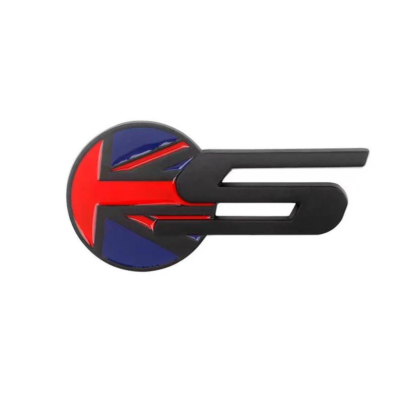 3D Metal S R Logo Car Sticker Front Grille Emblem Side Fender Rear Badge Decals Trunk Emblem for X-TYPE F-TYPE XE XF XJ XJR XFR Accessories