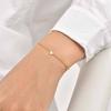 Wind Delicate Fine Chain Stainless Steel Heart Bracelet 18K Gold Plated Br-2696