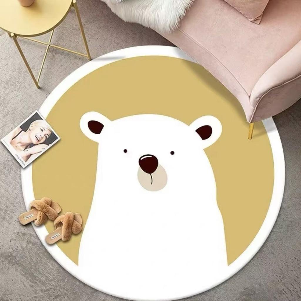 Cartoon Rundteppich Wohnzimmer Sofateppich Schlafzimmer Bettumrandung Schiebeteppich Kleiderschrank Schminktisch Bodenmatte
