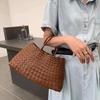2024 Vintage Women's Large Capacity Woven Leather Tote Handbag
