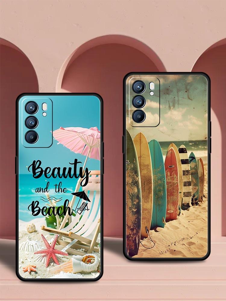 Summer Beach Phone Case For Oppo Reno 13 12 11 10 7 F Find X5 X6 A98 A80 A79 A78 A57 A54 A31 A17 Pro 5G Soft TPU Cover Funda Bag