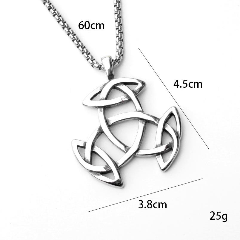 New European and American Hollow Out Trendy Men's Pendant Titanium Steel Necklace