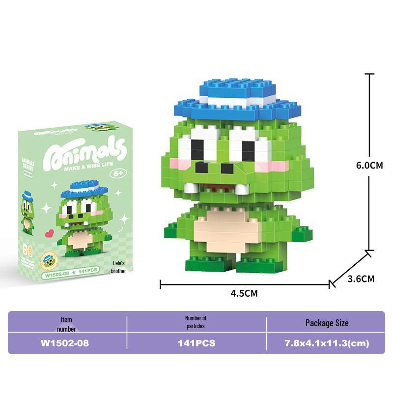 Lele Brothers Micro Building Blocks - Educational Small Animal Sets for Kids, Compatible with Lego, Boys' Toy Gifts