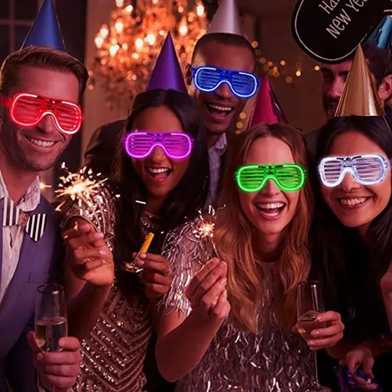 

Yousheng 15 Pairs LED Neon Party Glasses Glow in The Dark Vibrant Color LED Shutter Glasses Flashing Eyewear Kids Adults Birthday Gifts