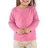 Boy And Girls Solid Color Long Sleeved T-shirt Round Neck Solid Color T-shirt