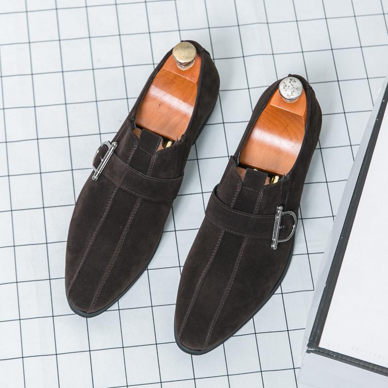 Fashion Spring Hot Selling Men's Suede Leather Shoes Pointed Tips Classic Men's Business Casual Shoes High-quality Loafers Comfortable