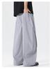 2026 Men's Summer Ice Silk Straight-Leg Pants: Comfortable, Fashionable, Loose Fit with Curved Blade Design