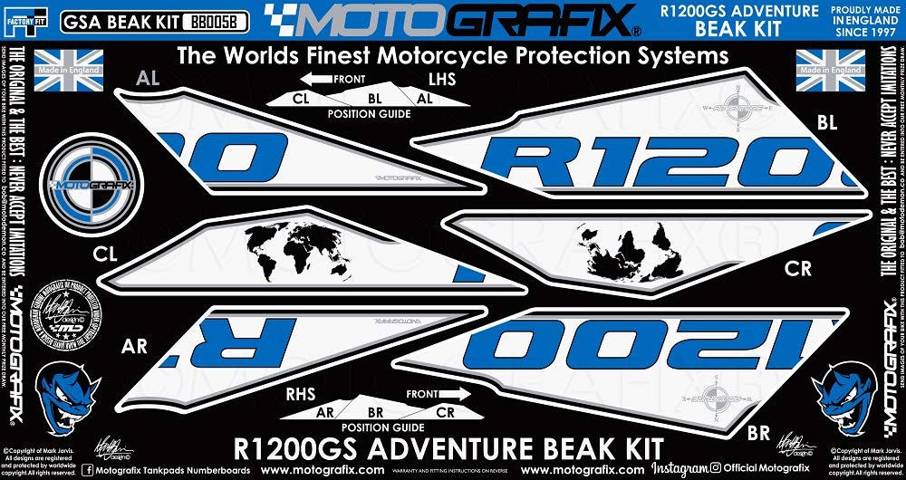 

MOTOGRAFIX BEAK PROTECTION KIT (White) for BMW R1250GS/Adventure 2019- (Kalamata Style Special Edition) MT-BB005B