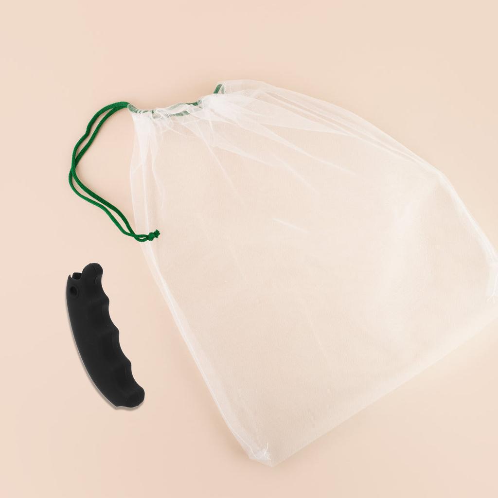 Silicone One-Trip Holder Black 9x2.3x2.5cm Labor-Saving Silicone Holder for Grocery Bags Comfortable Grip