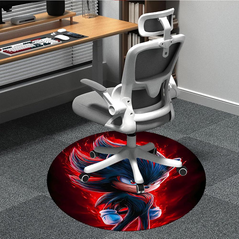 

1pc Sonic Redesign Office Round Area Rug, Under Office Chairs Bedroom Living Room Home Decor a1022350 80cm by 80cm