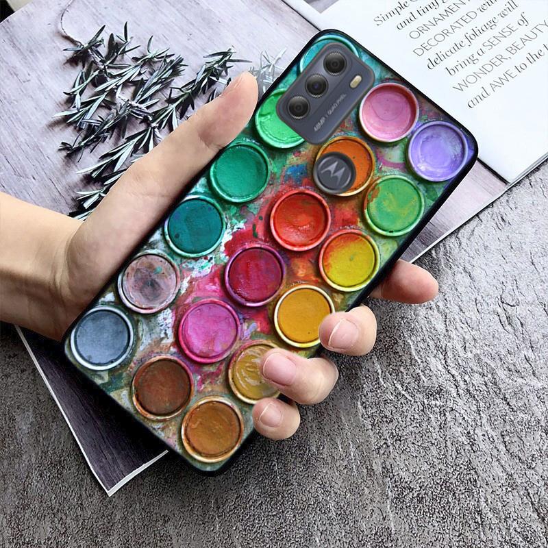Watercolor Palette Painting Box Case For Motorola G Stylus 5G G Play G35 G45 G54 G24 G86 G04S E13 E14 E32 E32S