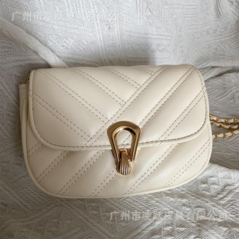 Rhombus chain bag women's new texture temperament niche design shoulder bag crossbody small square bag